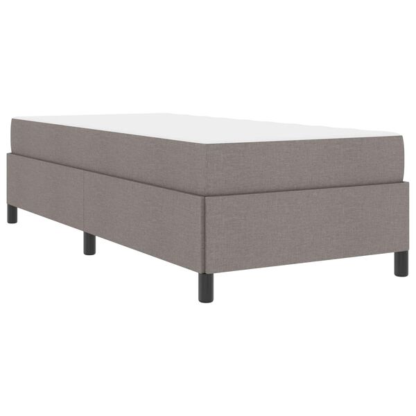 vidaXL Lit &agrave; ressorts avec matelas Taupe 90 x 190 cm tissu