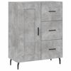 vidaXL Buffet haut Gris b&eacute;ton 69,5x34x180 cm Bois d'ing&eacute;nierie