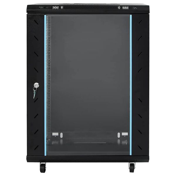 vidaXL Coffret de réseau 15U 19" IP20 noir 60x45x86 cm
