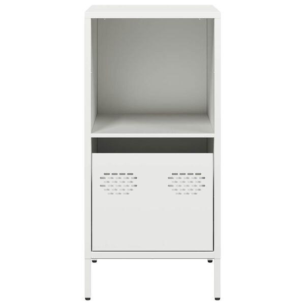 vidaXL Buffet blanc 35x39x73,5 cm acier laminé à froid