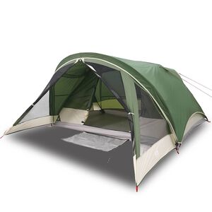 vidaXL Tente de camping de cabine 4 personnes vert imperm&eacute;able