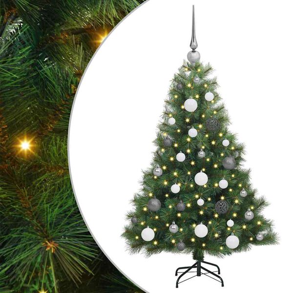 vidaXL Sapin de No&euml;l artificiel avec 150 LED Vert 120 cm PE et PVC