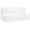 vidaXL Ensemble de meubles de bain 2 pcs Blanc brillant Agglom&eacute;r&eacute;