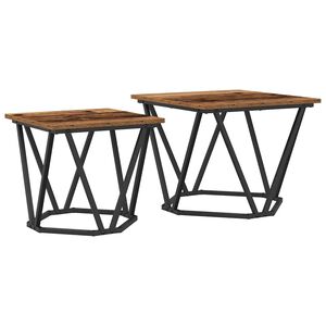 vidaXL Ensemble de tables d'appoint 2 pcs bois recycl&eacute;