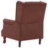 vidaXL Fauteuil inclinable de massage Marron Tissu