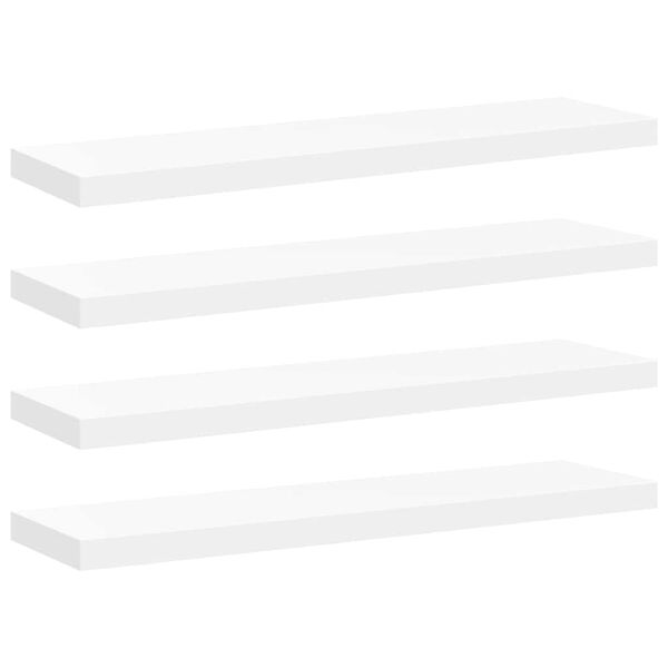 vidaXL &Eacute;tag&egrave;res murales flottantes 4 pcs blanc 90x23,5x3,8 cm MDF