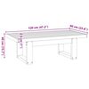vidaXL Table basse NOAIN pieds en forme de U 120x60x40 cm massif pin