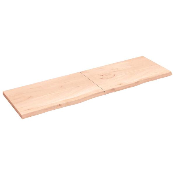 vidaXL Dessus de table 200x60x(2-4) cm bois de ch&ecirc;ne massif non trait&eacute;