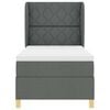 vidaXL Lit &agrave; ressorts avec matelas gris fonc&eacute; 90x190 cm Gris fonc&eacute;