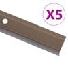 vidaXL Nez de marche Forme en L 5 pcs Aluminium 100 cm Marron
