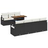 vidaXL Ensemble de canapé de jardin avec coussin 8 pcs Noir et Crème