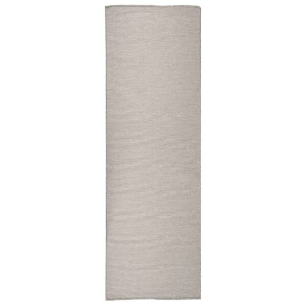 vidaXL Tapis &agrave; tissage plat d'ext&eacute;rieur 80x250 cm gris clair