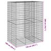 vidaXL Panier gabion avec couvercle 150x100x200 cm fer galvanis&eacute;