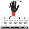 vidaXL Gants de Travail 24 pcs Rouge et Noir 11 / XXL