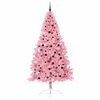 vidaXL Sapin de Noël artificiel pré-éclairé Rose 240 cm PVC