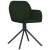 vidaXL Chaises pivotantes à manger lot de 2 Vert foncé Velours