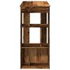 vidaXL Table de bar avec étagères vieux bois bois d'ingénierie