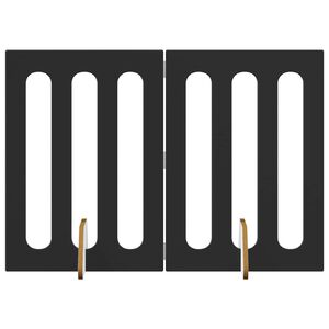 vidaXL Cl&ocirc;ture pliable pour animaux 2 pc Ch&ecirc;ne Noir 100,5 x 38 x 70 cm
