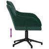 vidaXL Chaise pivotante de bureau Vert fonc&eacute; Velours