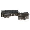 vidaXL Ensemble de canap&eacute; de jardin 9 pcs Gris polyrotin