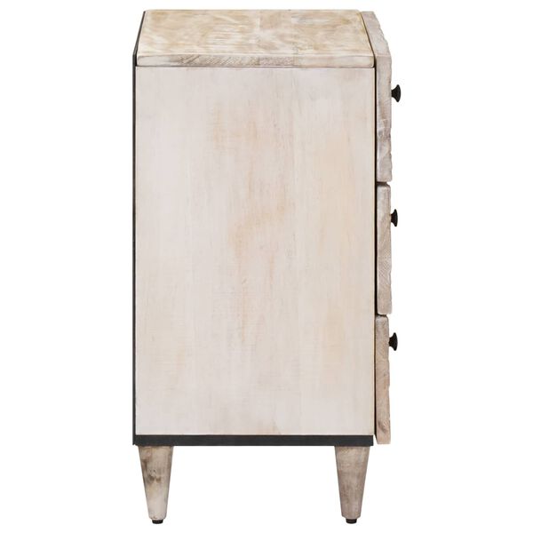 vidaXL Armoire de lit Blanc 50 x 33 x 60 cm Bois de mangue massif