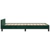 vidaXL Cadre de lit sans matelas vert fonc&eacute; 90x200 cm velours