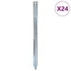 vidaXL Piquets de tente 24 pcs 30 cm &Oslash;20 mm acier galvanis&eacute;
