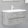 vidaXL Meubles de salle de bain gris b&eacute;ton bois d'ing&eacute;nierie
