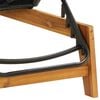 vidaXL Chaise longue avec coussin R&eacute;sine tress&eacute;e/bois massif d'acacia