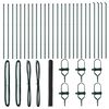 vidaXL Fixation au sol hexagonale 50 x 1,6 m Acier recouvert de PVC