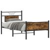 vidaXL Cadre de lit sans matelas ch&ecirc;ne fum&eacute; 90x190cm bois d'ing&eacute;nierie