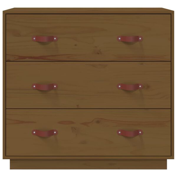 vidaXL Buffet Marron miel 80x40x75 cm Bois massif de pin