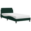 vidaXL Lit avec matelas Dover vert fonc&eacute; 100x200 cm velours