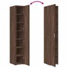 vidaXL Buffet haut chêne marron 30x42,5x185 cm bois d'ingénierie