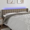 vidaXL T&ecirc;te de lit &agrave; LED Taupe 203x16x78/88 cm Tissu