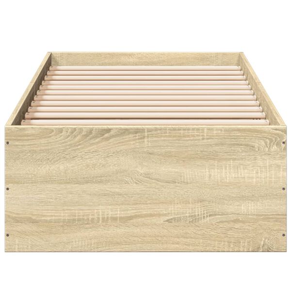 vidaXL Cadre de lit sans matelas ch&ecirc;ne sonoma 90x190 cm