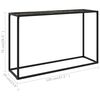 vidaXL Table console Noir 120x35x75 cm Verre tremp&eacute;