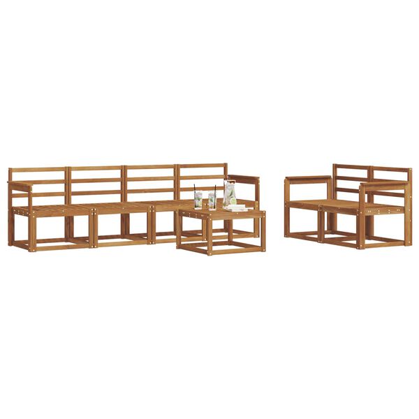 vidaXL Ensemble de canap&eacute;s d'ext&eacute;rieur 7 pcs Naturel