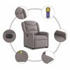 vidaXL Fauteuil inclinable de massage &eacute;lectrique Taupe Tissu