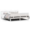 vidaXL Cadre de lit avec t&ecirc;te de lit sans matelas blanc 200x200 cm
