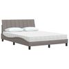 vidaXL Lit avec matelas Hanko taupe 140x190 cm tissu