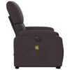 vidaXL Fauteuil inclinable de massage &eacute;lectrique Marron fonc&eacute; Tissu