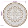 vidaXL Tapis de sol Jute tressée imprimée 150 cm Rond