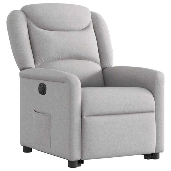 vidaXL Fauteuil inclinable &eacute;lectrique gris nuage tissu
