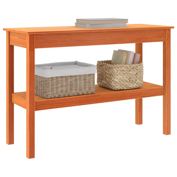 vidaXL Table console Marron cire 110 x 40 x 75 cm Bois massif en pin