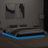 vidaXL Cadre de lit avec LED sans matelas noir 200x200 cm