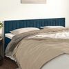 vidaXL T&ecirc;tes de lit Bleu fonc&eacute; 200 x 5 x 78/88 cm Velours
