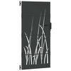 vidaXL Porte de Jardin Noir 85 x 200 cm Acier peint par poudre