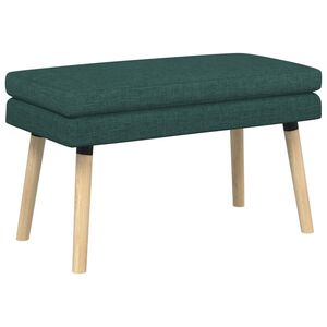 vidaXL Banc &agrave; double couche Vert fonc&eacute; 80 x 40 x 47 cm Tissu
