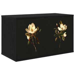 vidaXL Meuble TV mural BREMEN 69 x 33 x 40 cm Ch&ecirc;ne noir
